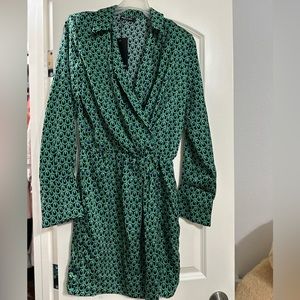 Nasty Gal retro printed wrap dress